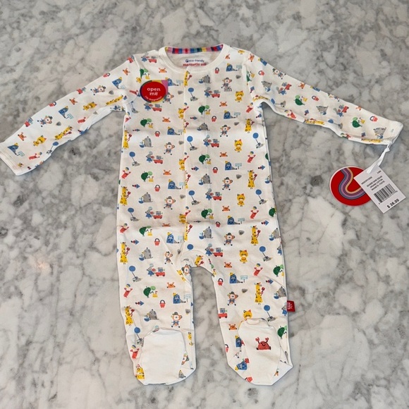 Magnetic Me Other - NWT MAGNETIC ME ORGANIC COTTON FUN FOOTIE 3/6M